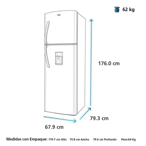 Nevera No Frost 421 Lts. Brutos Inox Mabe - RMP405FYCU - Imagen 9