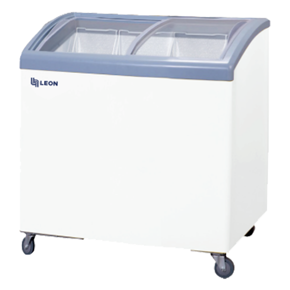 congelador horizontal vidrio semi curva 246 litros Dual