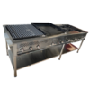 Módulo industrial en acero inoxidable con parrilla y plancha