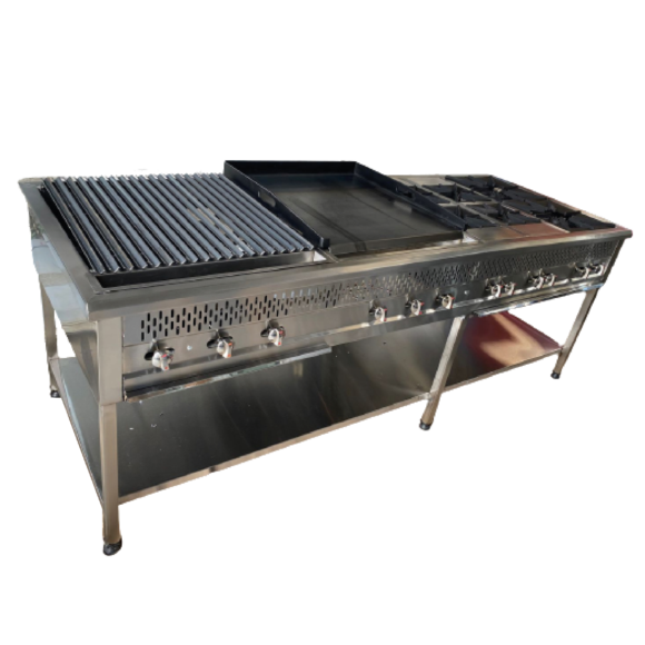 módulo de cocina en acero inoxidable
