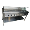 Plancha industrial en acero inoxidable con freidor